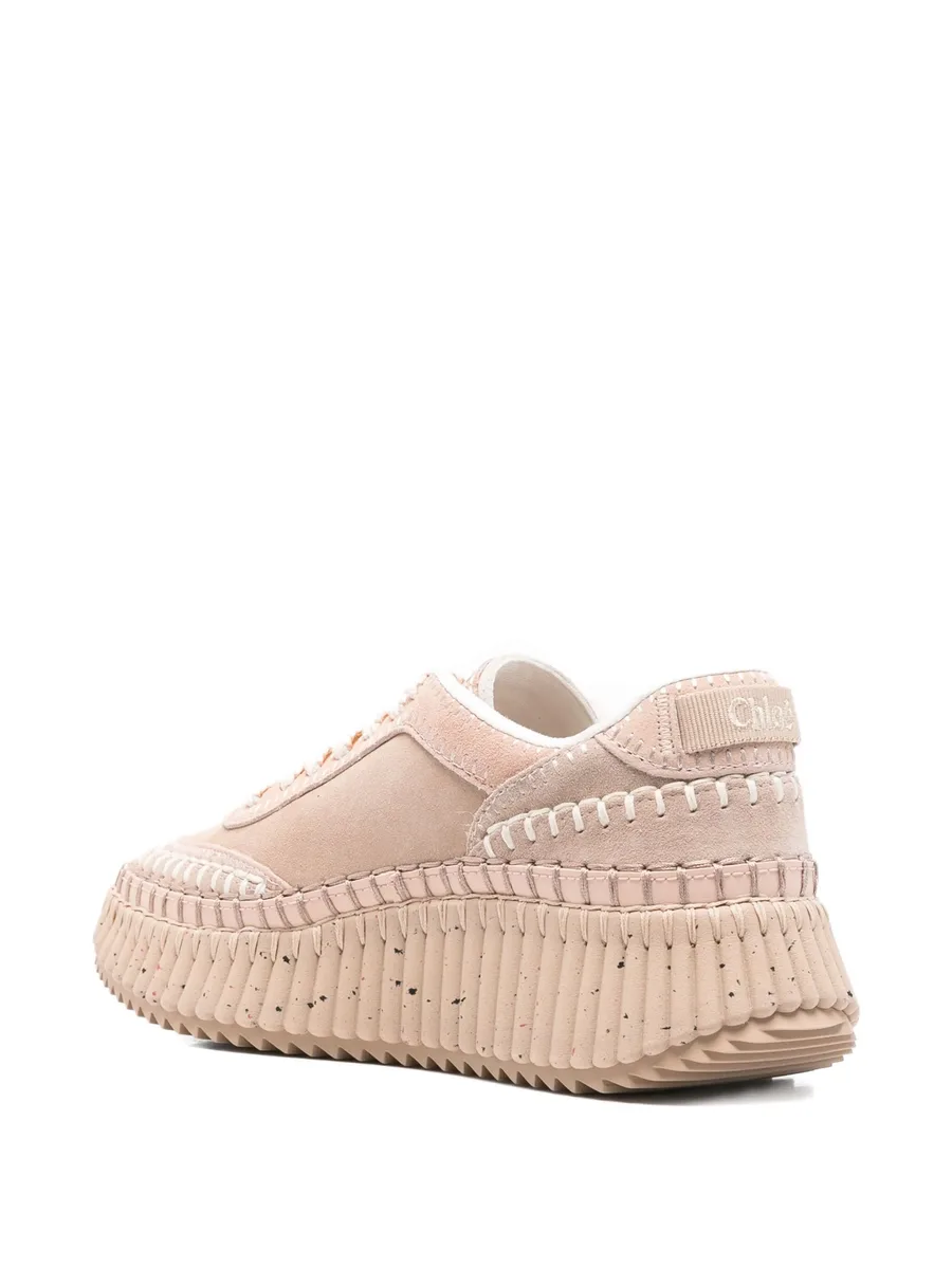 Nama textured leather-trimmed platform sneakers 6