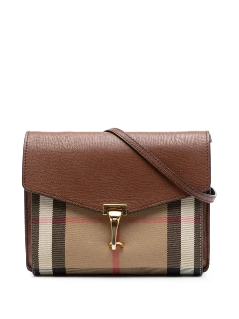 2000-2017 Small Leather and House Check Canvas Derby Macken crossbody bag