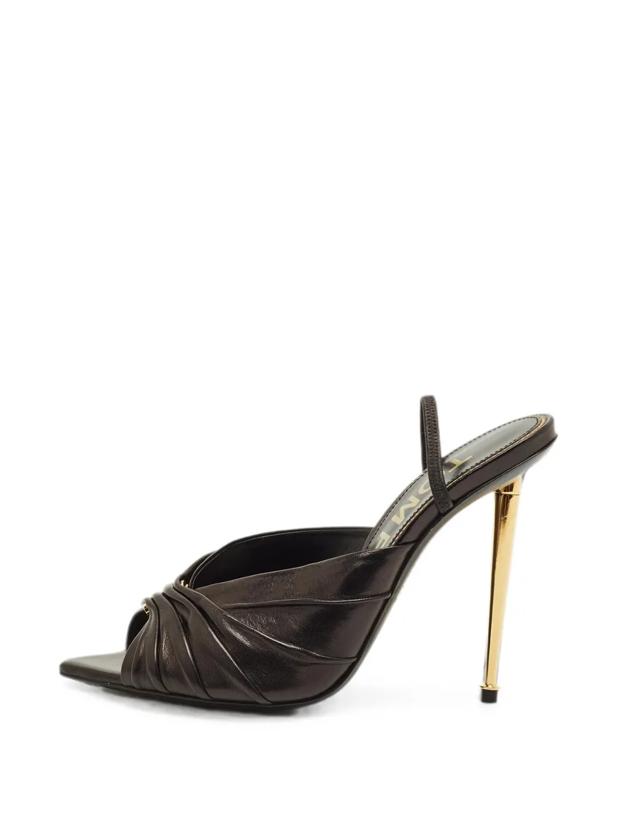 pleated slingback sandals 1