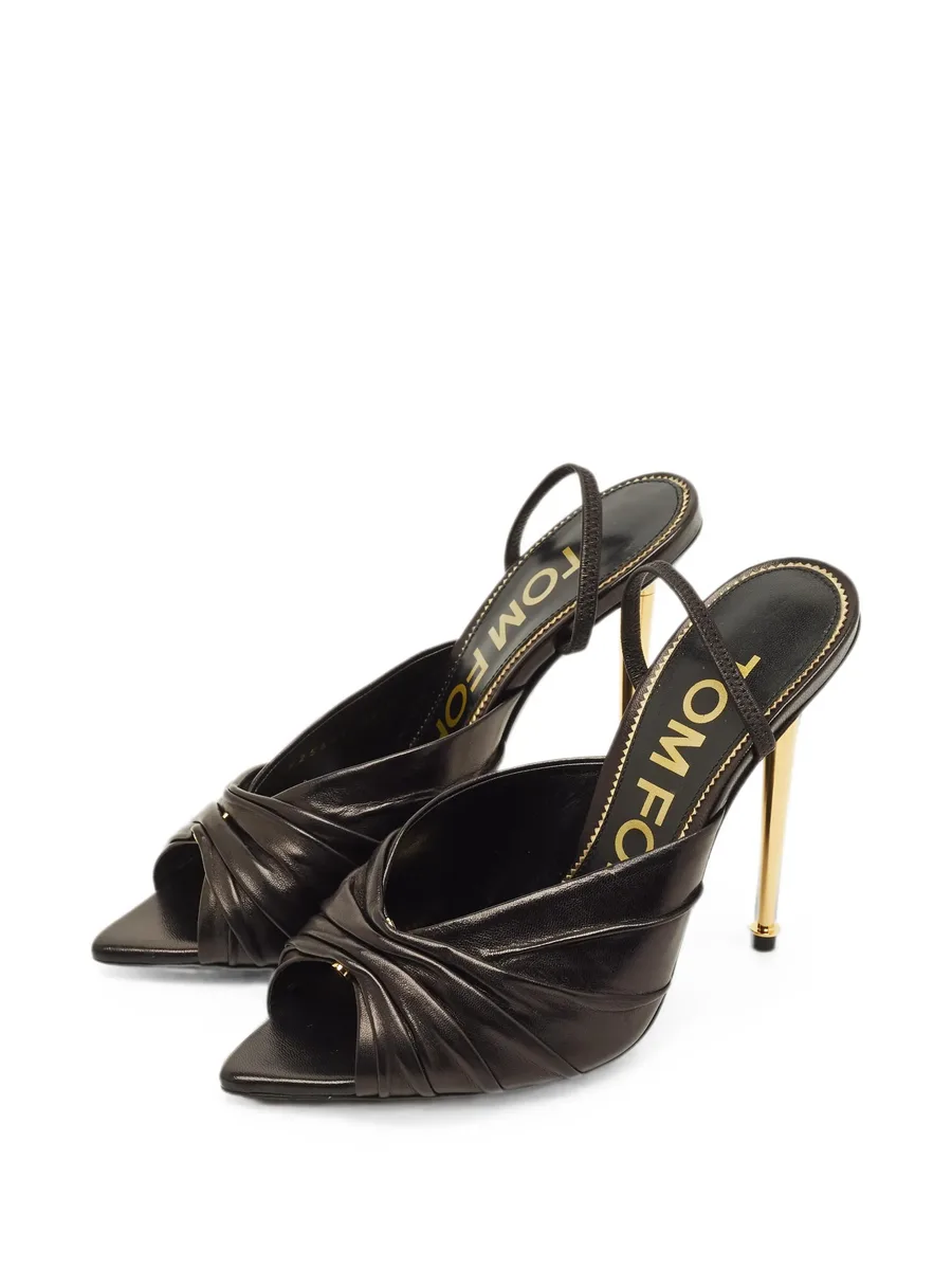 pleated slingback sandals 3