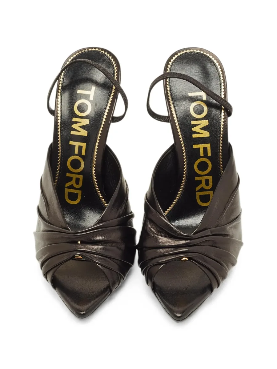 pleated slingback sandals 7