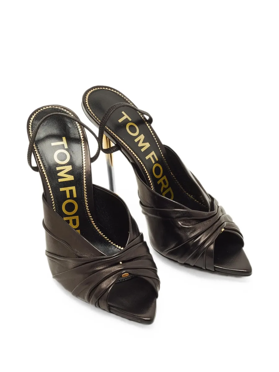 pleated slingback sandals 10