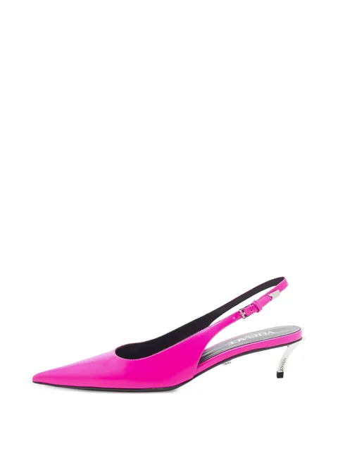 Pin-Point slingback pumps
