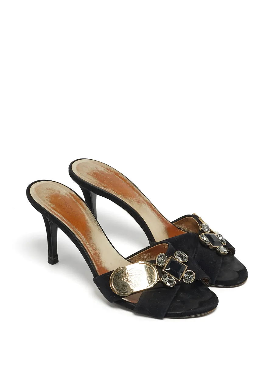 crystal-embellished Medusa sandals 10