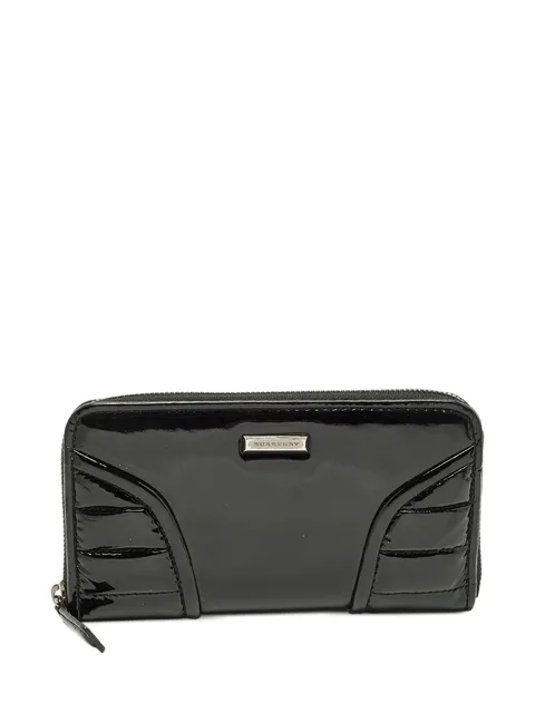 quilted patent leather wallet