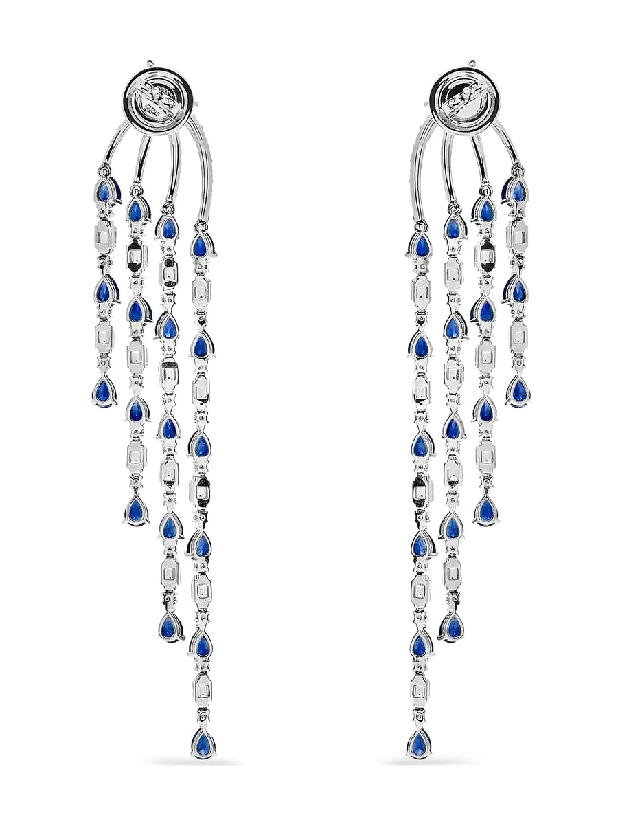 diamond and sapphire chandelier earrings 4