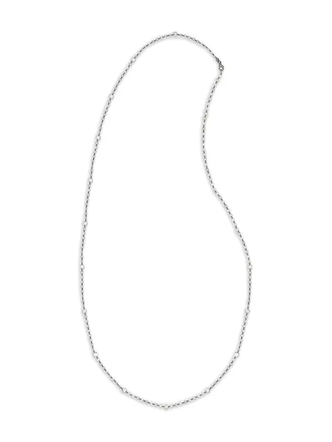 18K white gold diamond chain necklace