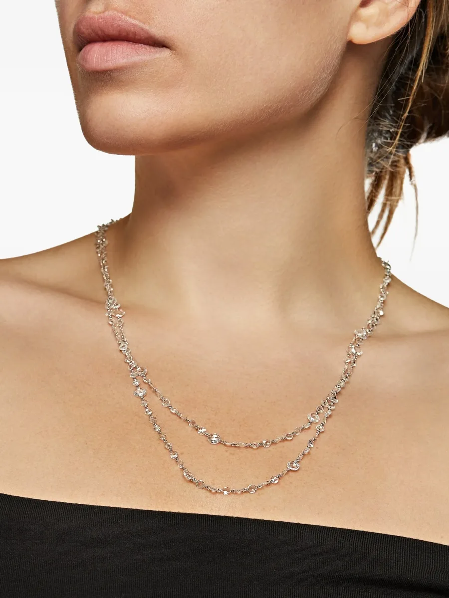 18K white gold diamond chain necklace 4
