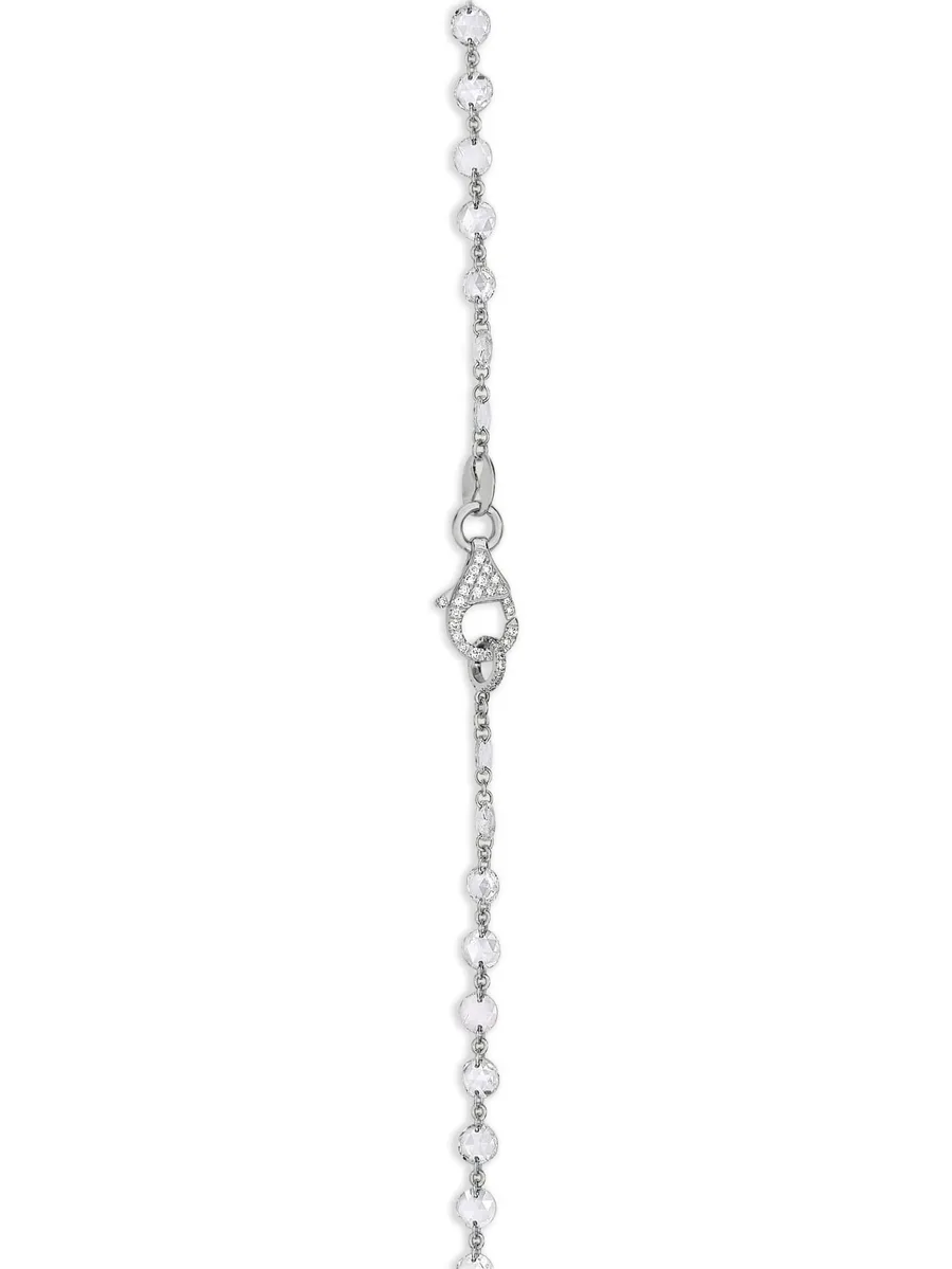 18K white gold diamond chain necklace 7