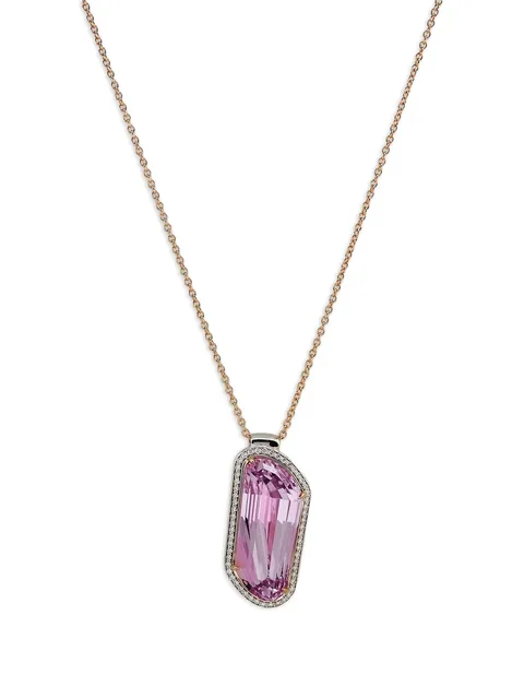 kunzite-pendant necklace