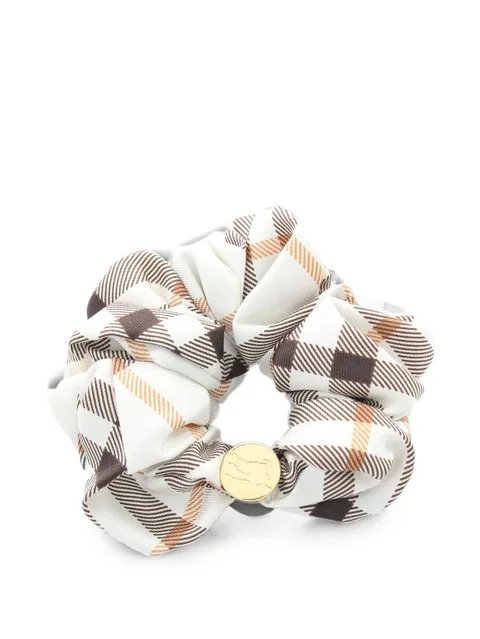 2020s check-pattern scrunchie