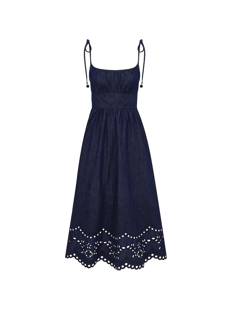 платье миди с английской вышивкой 2
