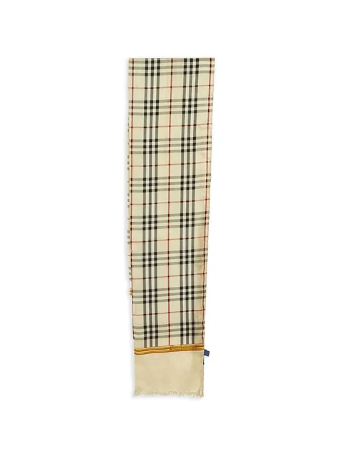 Vintage Check fringed scarf
