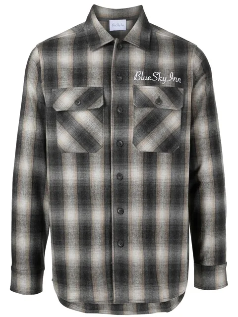 check-pattern long-sleeve shirt