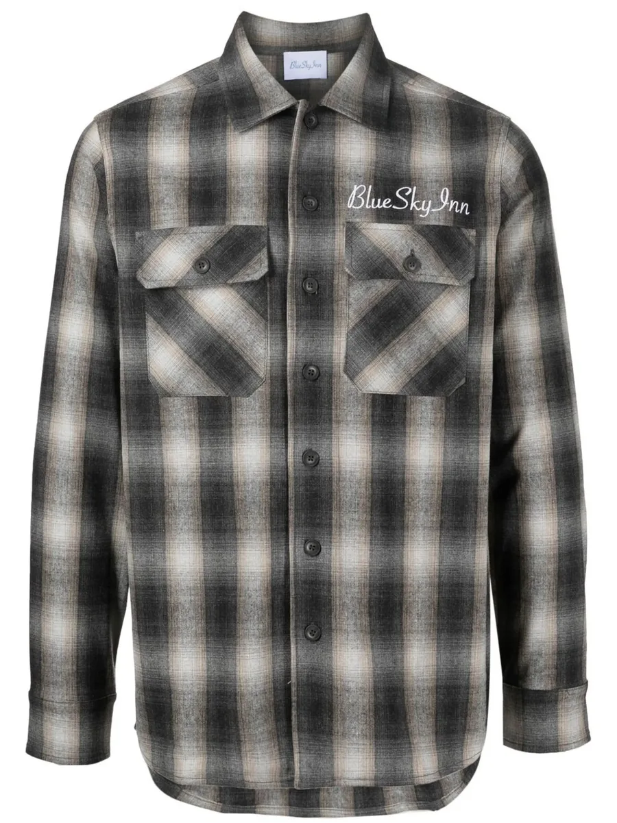 check-pattern long-sleeve shirt 2