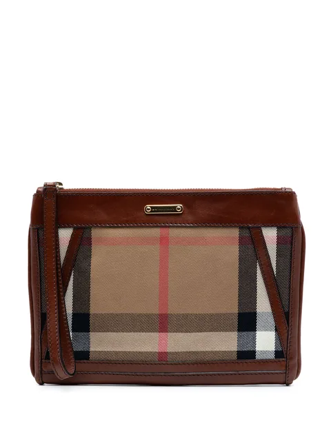2000-2017 Exploded Check Canvas Wristlet clutch bag