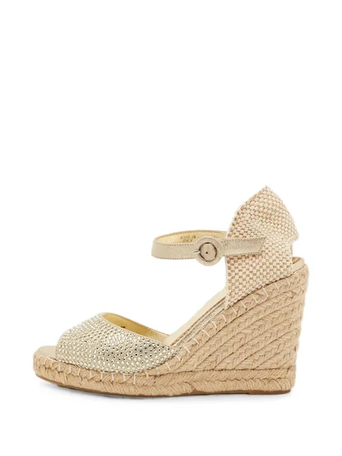 crystal-embellished espadrille sandals