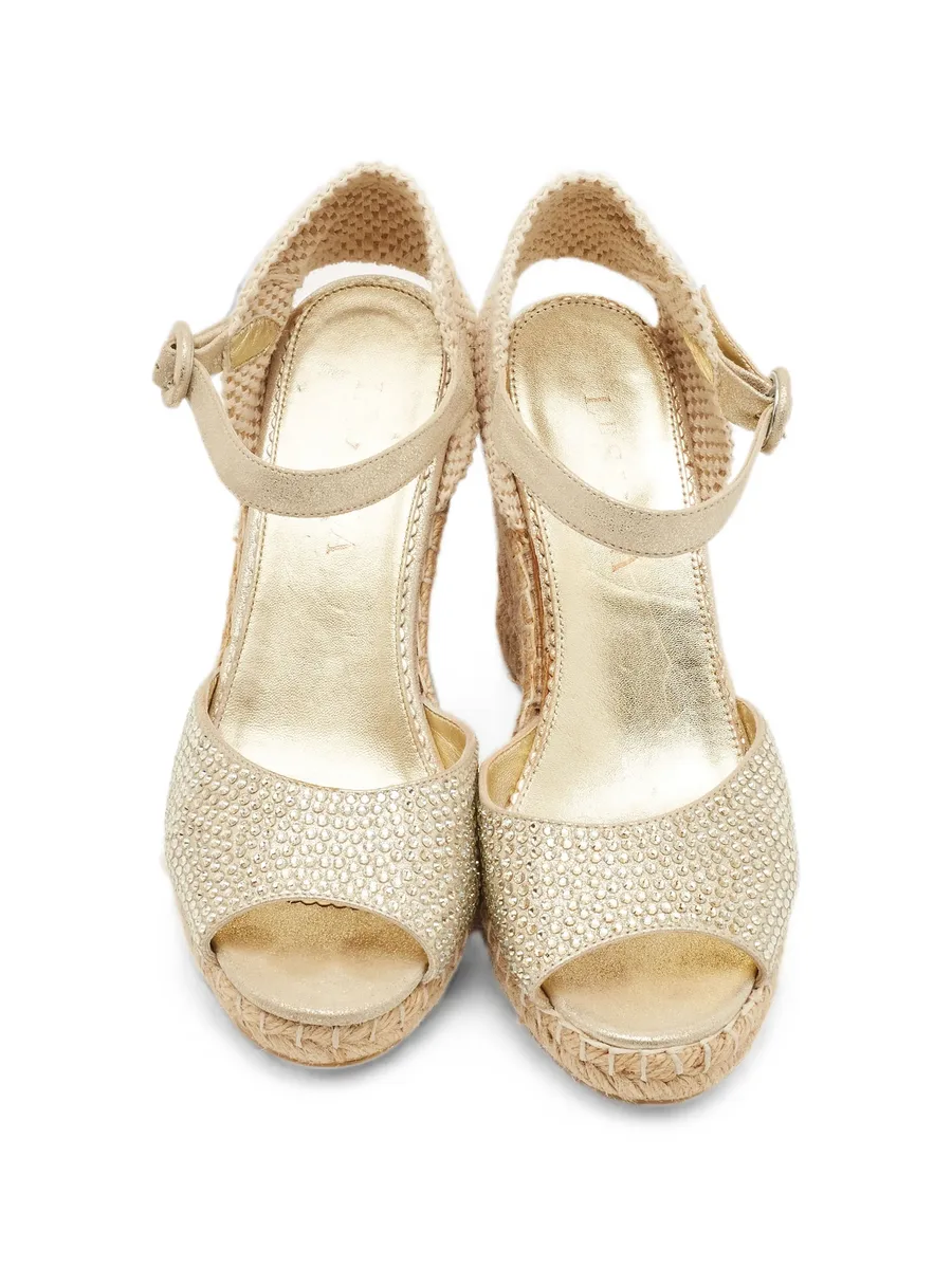 crystal-embellished espadrille sandals 7