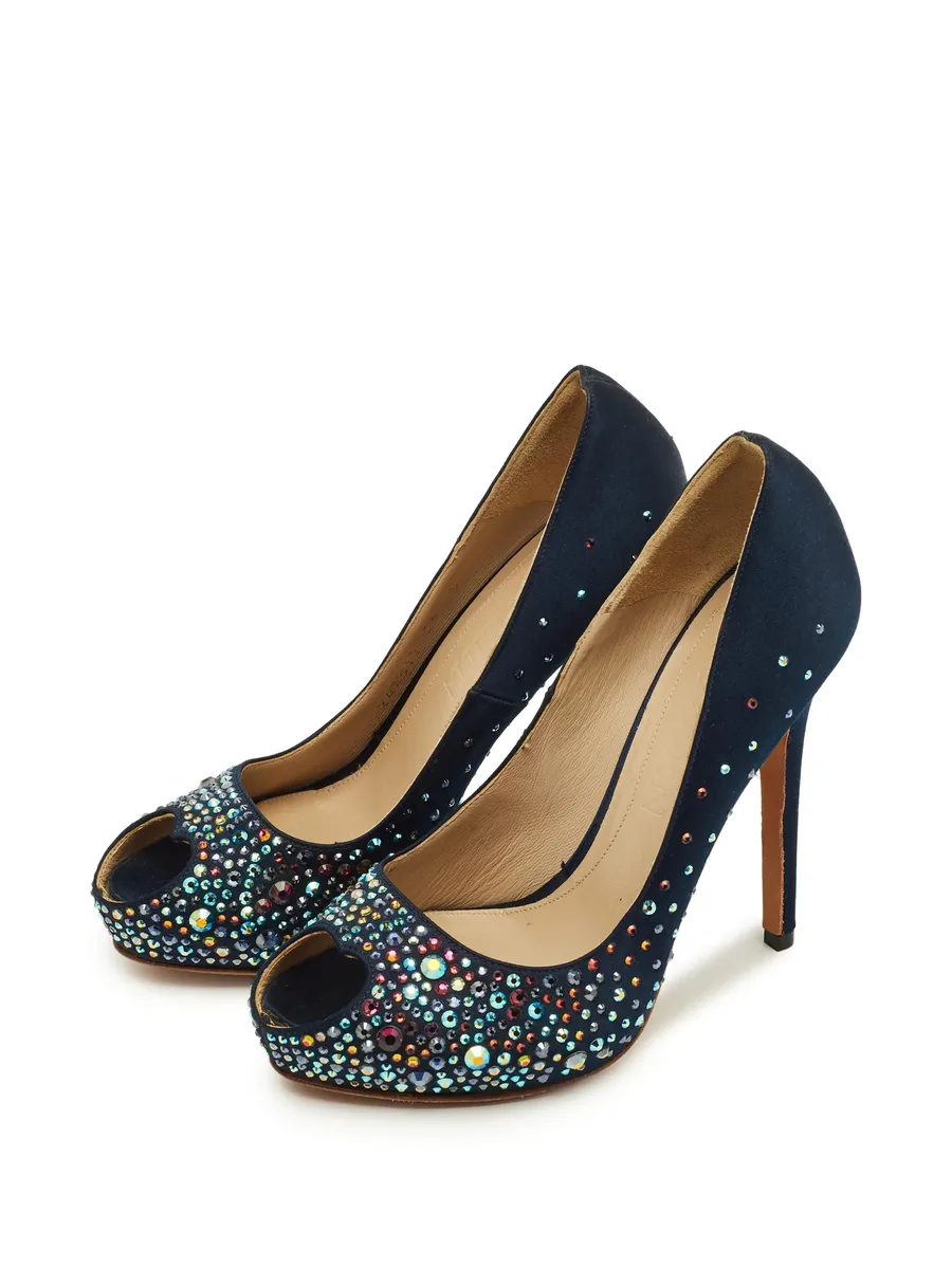 crystal-embellished open-toe pumps 3