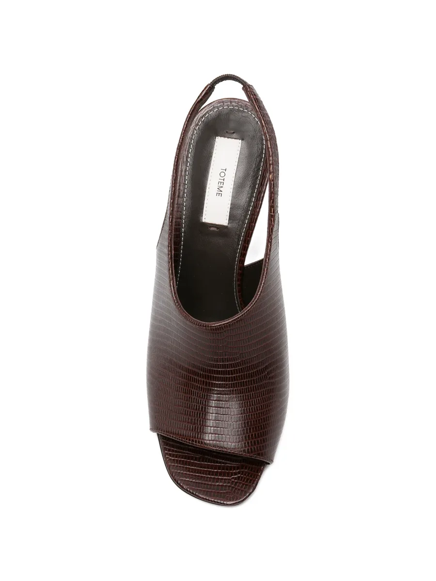 lizard-embossed slingback sandals 8